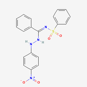 N-[(2-{4-nitrophenyl}hydrazino)(phenyl)methylene]benzenesulfonamide