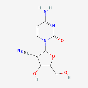 molecular formula C10H12N4O4 B15284816 2-(4-Amino-2-oxopyrimidin-1-yl)-4-hydroxy-5-(hydroxymethyl)oxolane-3-carbonitrile 