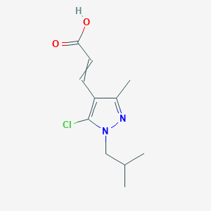 3-[5-chloro-3-methyl-1-(2-methylpropyl)-1H-pyrazol-4-yl]prop-2-enoic acid