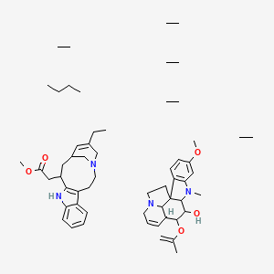 butane;ethane;5-methoxy-8-methyl-11-prop-1-en-2-yloxy-8,16-diazapentacyclo[10.6.1.01,9.02,7.016,19]nonadeca-2(7),3,5,13-tetraen-10-ol;methyl 2-(17-ethyl-1,11-diazatetracyclo[13.3.1.04,12.05,10]nonadeca-4(12),5,7,9,16-pentaen-13-yl)acetate