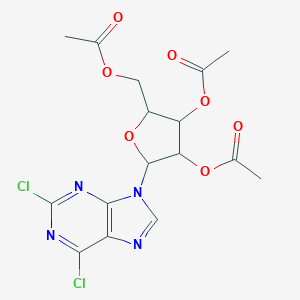 molecular formula C₁₆H₁₆Cl₂N₄O₇ B015285 2,6-Dichloro-9-(2',3',5'-tri-O-acetyl-beta-D-ribofuranosyl)purine CAS No. 3056-18-6