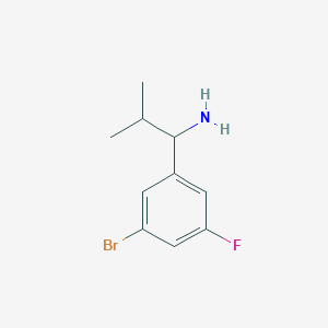 1-(3-Bromo-5-fluorophenyl)-2-methylpropan-1-amine