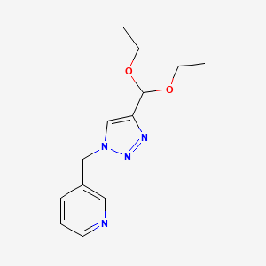 3-{[4-(diethoxymethyl)-1H-1,2,3-triazol-1-yl]methyl}pyridine