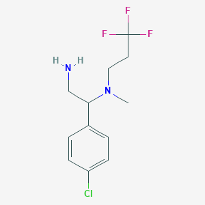 molecular formula C12H16ClF3N2 B1528510 [2-氨基-1-(4-氯苯基)乙基](甲基)(3,3,3-三氟丙基)胺 CAS No. 1466767-16-7