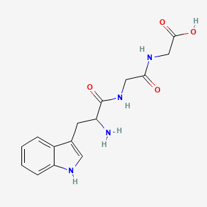 2-[[2-[[2-amino-3-(1H-indol-3-yl)propanoyl]amino]acetyl]amino]acetic acid