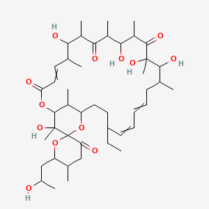 22-Ethyl-7,11,14,15,28-pentahydroxy-6'-(2-hydroxypropyl)-5',6,8,10,12,14,16,28,29-nonamethylspiro[2,26-dioxabicyclo[23.3.1]nonacosa-4,18,20-triene-27,2'-oxane]-3,3',9,13-tetrone