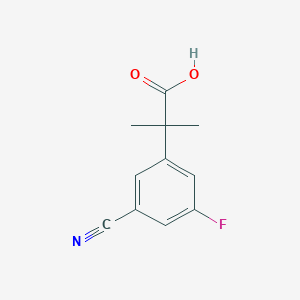 molecular formula C11H10FNO2 B1528524 2-(3-Cyano-5-fluorophenyl)-2-methylpropanoic acid CAS No. 1314656-42-2