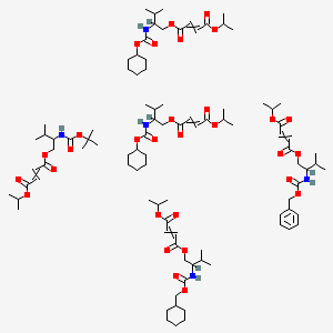 1-O-[2-(cyclohexylmethoxycarbonylamino)-3-methylbutyl] 4-O-propan-2-yl but-2-enedioate;1-O-[2-(cyclohexyloxycarbonylamino)-3-methylbutyl] 4-O-propan-2-yl but-2-enedioate;1-O-[3-methyl-2-[(2-methylpropan-2-yl)oxycarbonylamino]butyl] 4-O-propan-2-yl but-2-enedioate;1-O-[3-methyl-2-(phenylmethoxycarbonylamino)butyl] 4-O-propan-2-yl but-2-enedioate