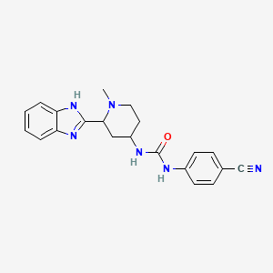 1-[2-(1H-benzimidazol-2-yl)-1-methylpiperidin-4-yl]-3-(4-cyanophenyl)urea