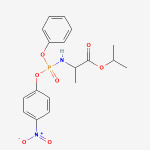 molecular formula C18H21N2O7P B15285275 Propan-2-yl 2-[[(4-nitrophenoxy)-phenoxyphosphoryl]amino]propanoate 