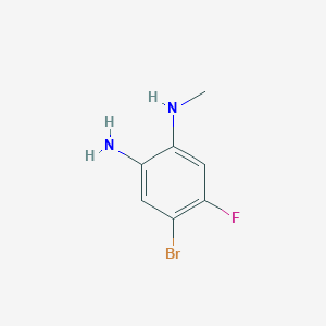molecular formula C7H8BrFN2 B1528529 4-Bromo-5-fluoro-N1-methylbenzene-1,2-diamine CAS No. 1463836-99-8