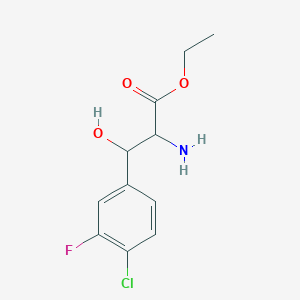 Ethyl 2-amino-3-(4-chloro-3-fluorophenyl)-3-hydroxypropanoate