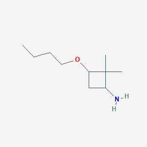 molecular formula C10H21NO B1528540 3-Butoxy-2,2-dimethylcyclobutan-1-amine CAS No. 1376346-21-2