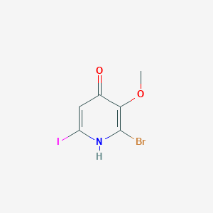 molecular formula C6H5BrINO2 B1528542 2-Bromo-6-iodo-3-methoxypyridin-4-ol CAS No. 1305325-18-1