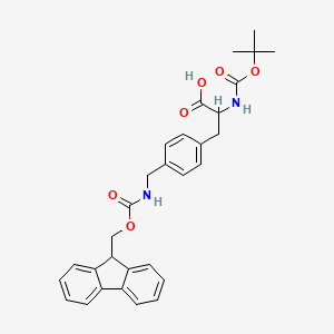 3-(4-(((((9H-Fluoren-9-YL)methoxy)carbonyl)amino)methyl)phenyl)-2-((tert-butoxycarbonyl)amino)propanoic acid