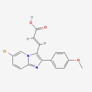 3-[6-Bromo-2-(4-methoxyphenyl)imidazo[1,2-a]pyridin-3-yl]acrylic acid