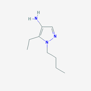 molecular formula C9H17N3 B1528548 1-butyl-5-ethyl-1H-pyrazol-4-amine CAS No. 1511212-86-4