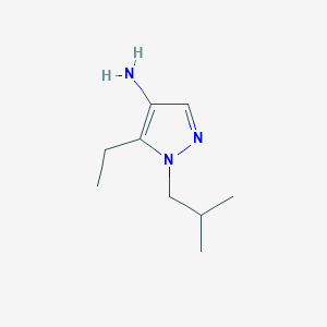molecular formula C9H17N3 B1528549 5-ethyl-1-(2-methylpropyl)-1H-pyrazol-4-amine CAS No. 1423033-95-7