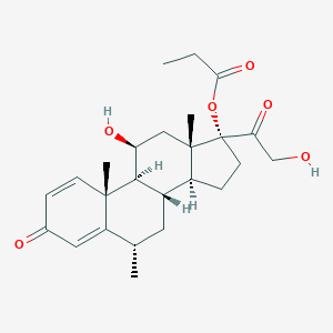 molecular formula C25H34O6 B152855 [(6S,8S,9S,10R,11S,13S,14S,17R)-11-羟基-17-(2-羟基乙酰)-6,10,13-三甲基-3-氧代-7,8,9,11,12,14,15,16-八氢-6H-环戊并[a]菲并[17-基]丙酸酯 CAS No. 79512-61-1