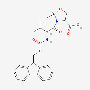 (4S)-3-[(2S)-2-(Fmoc-amino)-3-methylbutanoyl]-2,2-dimethyl-1,3-oxazolidine-4-carboxylic Acid