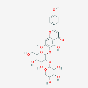 6-[4,5-Dihydroxy-6-(hydroxymethyl)-3-(3,4,5-trihydroxyoxan-2-yl)oxyoxan-2-yl]oxy-5-hydroxy-7-methoxy-2-(4-methoxyphenyl)chromen-4-one