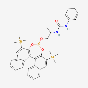 1-[(2S)-1-[[10,16-bis(trimethylsilyl)-12,14-dioxa-13-phosphapentacyclo[13.8.0.02,11.03,8.018,23]tricosa-1(15),2(11),3,5,7,9,16,18,20,22-decaen-13-yl]oxy]propan-2-yl]-3-phenylurea