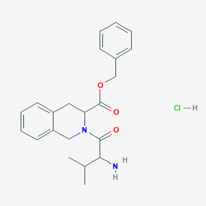 benzyl 2-(2-amino-3-methylbutanoyl)-3,4-dihydro-1H-isoquinoline-3-carboxylate;hydrochloride