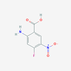 molecular formula C7H5FN2O4 B1528583 2-Amino-4-fluoro-5-nitrobenzoic acid CAS No. 1194097-41-0