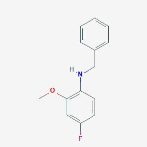 molecular formula C14H14FNO B1528588 N-benzyl-4-fluoro-2-methoxyaniline CAS No. 1304332-63-5