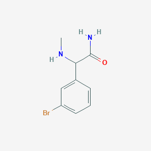 molecular formula C9H11BrN2O B1528593 2-(3-Bromophenyl)-2-(methylamino)acetamide CAS No. 1218221-61-4