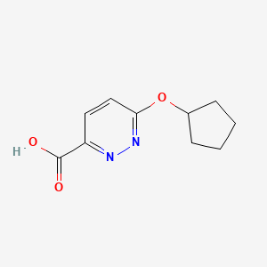 molecular formula C10H12N2O3 B1528594 6-(Cyclopentyloxy)pyridazine-3-carboxylic acid CAS No. 1178265-21-8