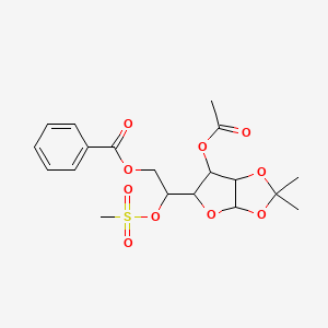 [2-(6-Acetyloxy-2,2-dimethyl-3a,5,6,6a-tetrahydrofuro[2,3-d][1,3]dioxol-5-yl)-2-methylsulfonyloxyethyl] benzoate