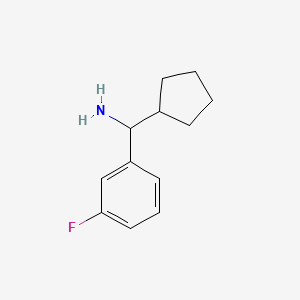 molecular formula C12H16FN B1528598 Cyclopentyl(3-fluorophenyl)methanamine CAS No. 1183979-95-4