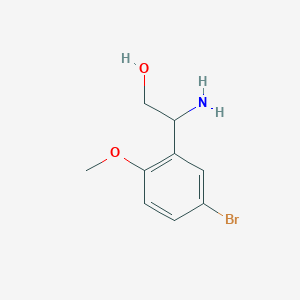 molecular formula C9H12BrNO2 B1528599 2-Amino-2-(5-bromo-2-methoxyphenyl)ethan-1-ol CAS No. 1178727-53-1