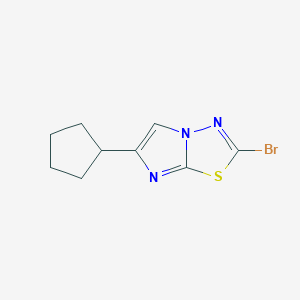 molecular formula C9H10BrN3S B1528611 2-Bromo-6-cyclopentylimidazo[2,1-b][1,3,4]thiadiazole CAS No. 1247646-78-1