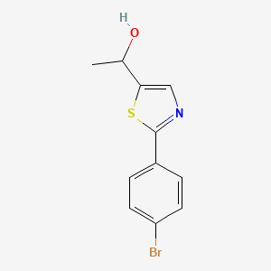 molecular formula C11H10BrNOS B1528612 1-[2-(4-Bromophenyl)-1,3-thiazol-5-yl]ethan-1-ol CAS No. 1250820-48-4