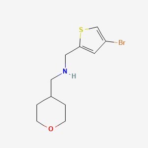 1-(4-Bromothiophen-2-yl)-N-((tetrahydro-2H-pyran-4-yl)methyl)methanamine