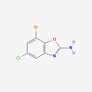 molecular formula C7H4BrClN2O B1528615 7-Bromo-5-chloro-1,3-benzoxazol-2-amine CAS No. 1247830-45-0