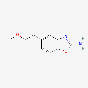 molecular formula C10H12N2O2 B1528616 5-(2-Methoxyethyl)-1,3-benzoxazol-2-amine CAS No. 1251137-62-8