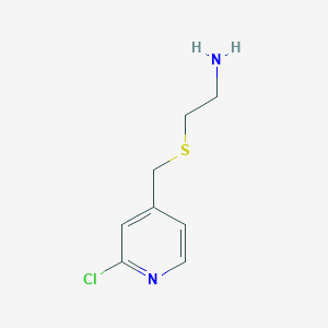 molecular formula C8H11ClN2S B1528618 2-{[(2-Chloropyridin-4-yl)methyl]sulfanyl}ethan-1-amine CAS No. 1248974-11-9