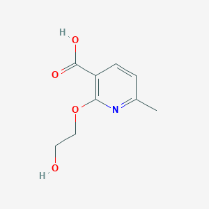 molecular formula C9H11NO4 B1528623 2-(2-Hydroxyethoxy)-6-methylpyridine-3-carboxylic acid CAS No. 1343004-29-4