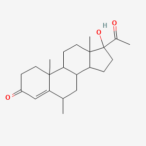 molecular formula C22H32O3 B15286246 17-Hydroxy-6-methylpregn-4-ene-3,20-dione 