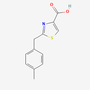molecular formula C12H11NO2S B1528625 2-[(4-Methylphenyl)methyl]-1,3-thiazole-4-carboxylic acid CAS No. 1216181-04-2