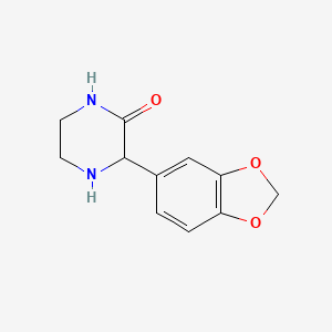 molecular formula C11H12N2O3 B1528626 3-Benzo[1,3]dioxol-5-YL-piperazin-2-one CAS No. 1246550-13-9