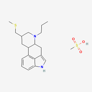 methanesulfonic acid;9-(methylsulfanylmethyl)-7-propyl-6,6a,8,9,10,10a-hexahydro-4H-indolo[4,3-fg]quinoline