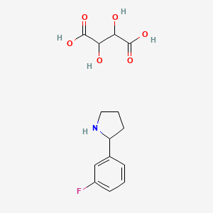 2,3-Dihydroxybutanedioic acid;2-(3-fluorophenyl)pyrrolidine