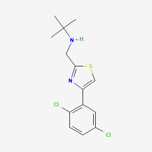 molecular formula C14H16Cl2N2S B1528638 Tert-butyl({[4-(2,5-dichlorophenyl)-1,3-thiazol-2-yl]methyl})amine CAS No. 1282775-94-3