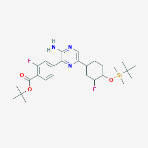 Tert-butyl 4-[3-amino-6-[4-[tert-butyl(dimethyl)silyl]oxy-3-fluorocyclohexyl]pyrazin-2-yl]-2-fluorobenzoate