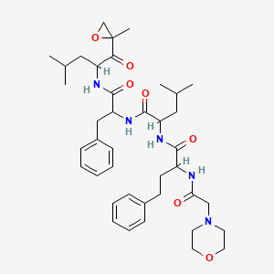 N-{2-[2-(Morpholin-4-yl)acetamido]-4-phenylbutanoyl}leucyl-N-[4-methyl-1-(2-methyloxiran-2-yl)-1-oxopentan-2-yl]phenylalaninamide