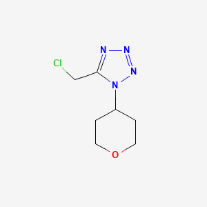 molecular formula C7H11ClN4O B1528645 5-(氯甲基)-1-(氧杂环丁基)-1H-1,2,3,4-四唑 CAS No. 1340126-75-1